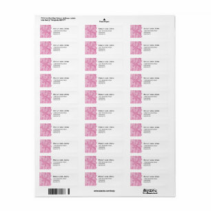 Imitat Pink Lace Border Rücksendeadresse