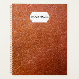 Imitat-Planer aus braunem Leder Planer