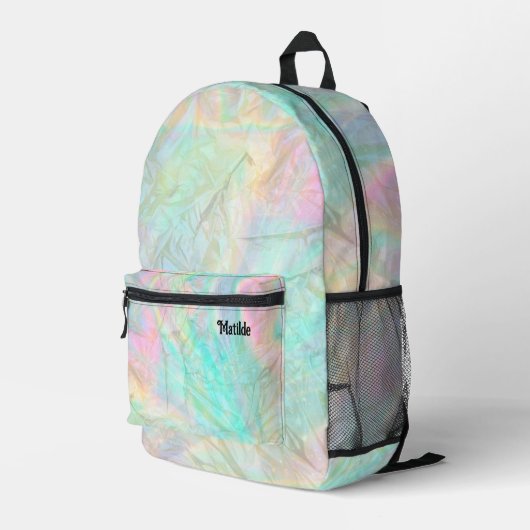 Imitat Plastiktüteneffekt Bedruckter Rucksack (Rückseitige Ecke Rechts)
