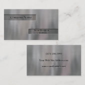 Imitat prägeartiges gebürstetes Aluminium Visitenkarte (Vorne/Hinten)