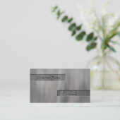 Imitat prägeartiges gebürstetes Aluminium Visitenkarte (Stehend Vorderseite)