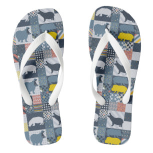 Imitat-Quilted Hippo Badesandalen