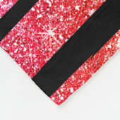 Imitat-Regenbogen-NeonGlitzer Stripes Fleecedecke (Ecke)