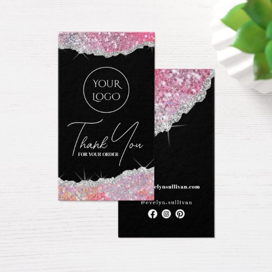 Imitat Rosa Glitzer Packungsbeilage einfügen (Schreibtisch)