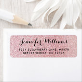 Imitat Rosa Glitzer Rücksendeadresse (Insitu)