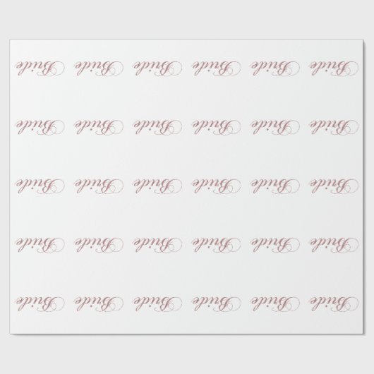 Imitat-rosa Glitzern-Braut Geschenkpapier (Flach)