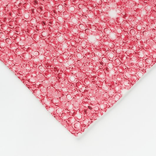 Imitat-rosa Sequins und Diamanten Fleecedecke (Ecke)
