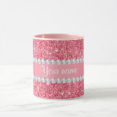 Imitat-rosa Sequins und Diamanten Tasse (Zentrum)