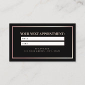 Imitat rosegeln Folie mit elegantem Luxusdesign Terminkarte (Rückseite)