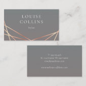 Imitat rosegold Scheinwerfer Visitenkarte (Vorne/Hinten)