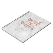 Imitat-Rosen-Gold auf Ziel-Empfänger des Marmor-| Notizblock (Linke Seite)