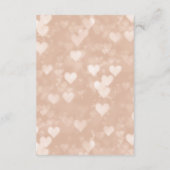 Imitat-Rosen-Gold Bokeh und schwarze Begleitkarte (Rückseite)