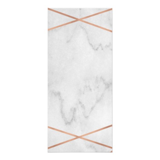Imitat-Rosen-Gold geometrisch auf Marmor Werbekarte (Hinten)