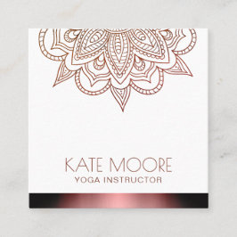 Imitat-Rosen-Gold metallisch Quadratische Visitenkarte