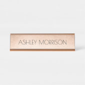 Imitat-Rosen-Gold Schreibtischnamensplakette (Vorderseite )
