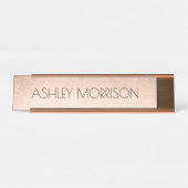 Imitat-Rosen-Gold Schreibtischnamensplakette (Vorderseite )