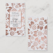 Imitat-Rosen-Golddreamcatcher versieht Marmoryoga Visitenkarte (Vorne/Hinten)