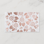 Imitat-Rosen-Golddreamcatcher versieht Marmoryoga Visitenkarte (Rückseite)