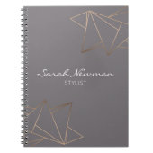 Imitat-Rosen-Goldelegantes modernes unbedeutendes Notizblock (Vorderseite)