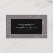 Imitat-Rosen-Goldelegantes modernes unbedeutendes Visitenkarte (Rückseite)