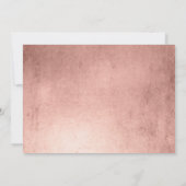 Imitat-Rosen-Goldfolie verlobt Einladung (Rückseite)