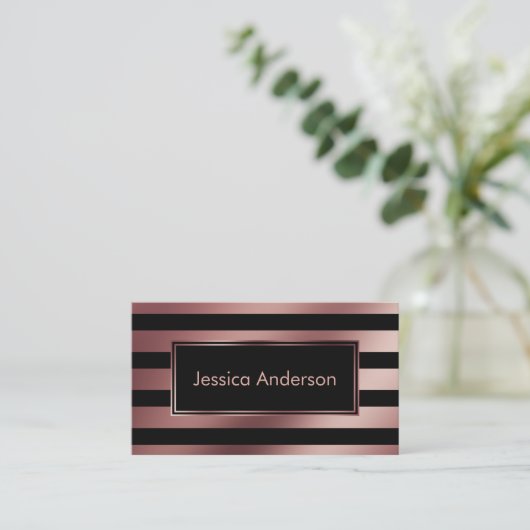 Imitat-Rosen-Goldfolien-metallische Streifen und Visitenkarte (Stehend Vorderseite)