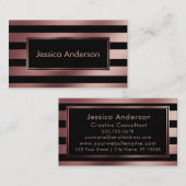 Imitat-Rosen-Goldfolien-metallische Streifen und Visitenkarte (Vorne/Hinten)