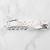 Imitat-Rosen-Goldgeometrischer und Marmorblick Kellnermesser (Rückseite)