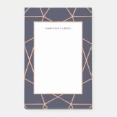 Imitat-Rosen-Goldgeometrisches Muster auf Post-it Klebezettel (Vorderseite)