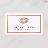 Imitat-Rosen-Goldmake-upkünstler-Geschäfts-Karten Visitenkarte (Vorderseite)