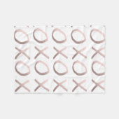 Imitat-Rosen-Goldtypographie umarmt und küsst xoxo Fleecedecke (Vorderseite (Horizontal))