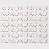 Imitat-Rosen-Goldtypographie umarmt und küsst xoxo Geschenkpapier (Flach)