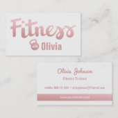 Imitat-Rosen-Goldweibliche Fitness-persönlicher Visitenkarte (Vorne/Hinten)