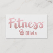 Imitat-Rosen-Goldweibliche Fitness-persönlicher Visitenkarte (Vorderseite)