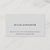 Imitat-rostfreier Stahl Inox Metallblick Visitenkarte (Rückseite)