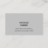 Imitat-rostfreier Stahl Inox Metallmonogramm Visitenkarte (Rückseite)