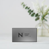 Imitat-rostfreier Stahl Inox Metallmonogramm Visitenkarte (Stehend Vorderseite)