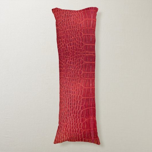 Imitat Rot Alligator Leder Seitenschläferkissen (Vorderseite Vertikal)
