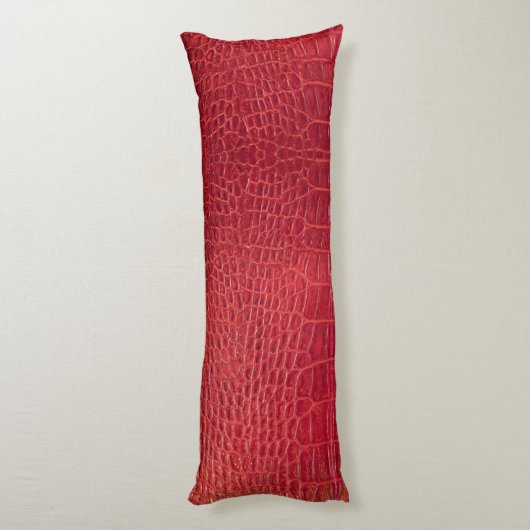 Imitat Rot Alligator Leder Seitenschläferkissen (Rückseite (Vertikal))