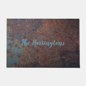 Imitat Rusty Metall-individuelle Name-Türmatten Fußmatte (Vorderseite)