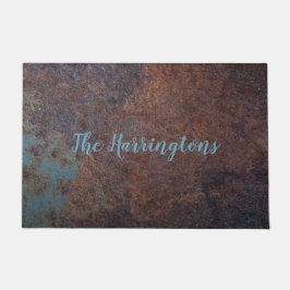 Imitat Rusty Metall-individuelle Name-Türmatten Fußmatte