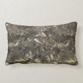 Imitat-schwarze graue Marmorierungbeige Lendenkissen