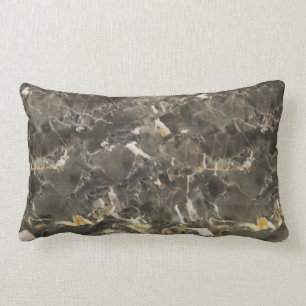 Imitat-schwarze graue Marmorierungbeige Lendenkissen
