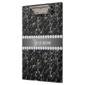 Imitat-schwarze Sequins und Diamanten Klemmbrett (Links)