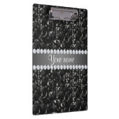 Imitat-schwarze Sequins und Diamanten Klemmbrett (Rechts)