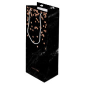 Imitat-schwarzer Marmor mit Geschenktüte Für Weinflaschen (Vorderseite Schrägansicht)
