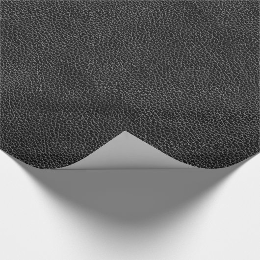 Imitat-schwarzes Leder Geschenkpapier (Ecke)