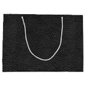 Imitat-schwarzes Leder Große Geschenktüte (Rückseite)