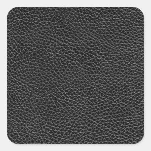 Imitat-schwarzes Leder Quadratischer Aufkleber