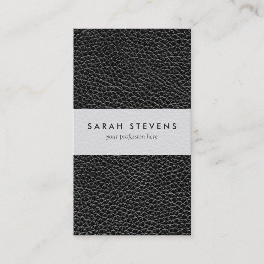 Imitat-schwarzes Leder Visitenkarte (Vorderseite)